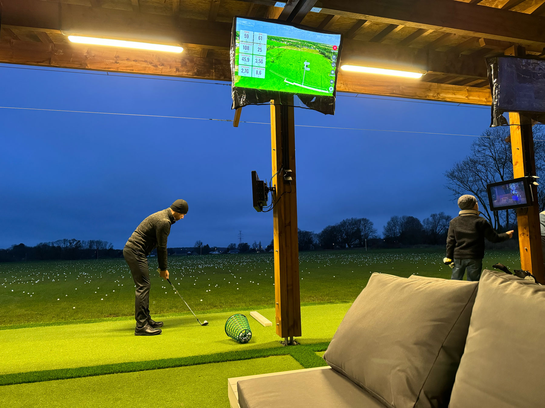 Golf en hiver : practice avec Trackman à Beaufays